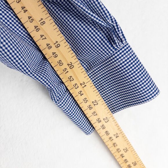 Brooks Brothers Dress Shirt Mens 16-2/3 Regent Fit Blue Check Non Iron - Picture 9 of 11